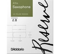 D'Addario Woodwinds Reserve Alto Saxophone Reeds - Caas de saxo - Caera en blanco grueso para un tono clido rico - 2.0 Fuerza 10 paquete
