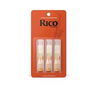 D'Addario Woodwinds - Rico Alto Sax Reeds - Cañas para Saxofón Alto - Cañas para Saxofón Alto hechas a mano para principiantes, estudiantes, educadores - Fuerza 3.5, 3-Pack