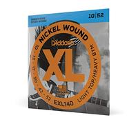 D'Addario Cuerdas para guitarra eléctrica EXL140 XL – Níquel, Top ligero/Base pesada .010-.052
