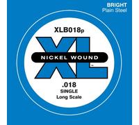 D'Addario XLB018P .018 Plain Steel Long Scale Single String for Bass Guitar