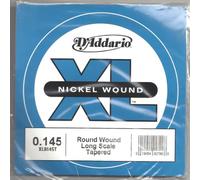 D'Addario XLB145T Nickel Wound Bass Guitar Single String, Long Scale, .145, Tapered