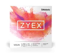 D'Addario Zyex 4/4 Scale Medium Tension Single Silver D String for Violin