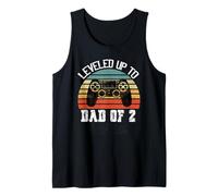 Daddy Again Leveled Up To Dad of 2 Dad Camiseta sin Mangas