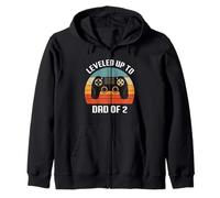 Daddy Again Leveled Up to Dad of 2 Gamer Controller Design Sudadera con Capucha