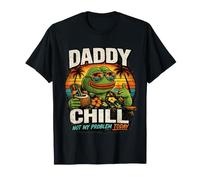 Daddy Chill Funny Viral TIK Trending Meme Distressed Camiseta