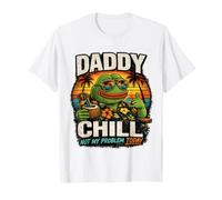 Daddy Chill Funny Viral TIK Trending Meme Distressed Camiseta