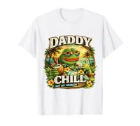 Daddy Chill Funny Viral TIK Trending Meme Distressed Camiseta