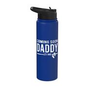 Daddy Coming Soon Daddy 2022 for the best papá Stainless Steel Insulated Water Bottle