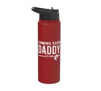 Daddy Coming Soon Daddy 2022 for the best papá Stainless Steel Insulated Water Bottle
