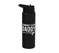 Daddy Coming Soon Daddy 2022 for the best papá Stainless Steel Insulated Water Bottle