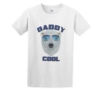 Daddy Cool Fathers Gift For Dad Birthday Fathers Day Print Unisex T-Shirts Men tee Cotton Tops White Shirt L