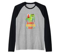 Daddy Dad Saurus Rex dinosaurio Dino para padre Camiseta Manga Raglan