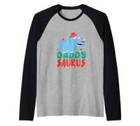 Daddy Dad Saurus Rex dinosaurio Dino para padre Camiseta Manga Raglan