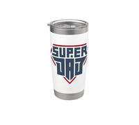 Daddy Dad Tee shirt, Happy Father's Day, Super Best Graphic Vaso térmico de acero inoxidable de doble pared