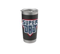 Daddy Dad Tee shirt, Happy Father's Day, Super Best Graphic Vaso térmico de acero inoxidable de doble pared