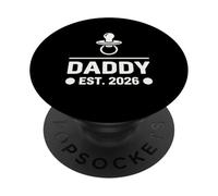Daddy EST 2026 Primera Vez Padre Minimal Baby Art PopSockets PopGrip Adhesivo