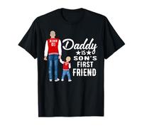 Daddy Is Son's First Friend Son To Dad Funny Fathers Day Camiseta
