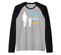 Daddy Is Son's First Friend Son To Dad Funny Fathers Day Camiseta Manga Raglan