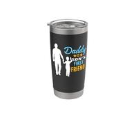 Daddy Is Son's First Friend Son To Dad Funny Fathers Day Vaso térmico de acero inoxidable de doble pared