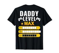 Daddy Level Max Strength Bad Brokes Sleep Gamer ART ON BACK Camiseta