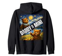 Daddy & Mini Cute Bear Matching Día del Padre Noche Estrellada Sudadera con Capucha