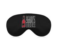 Daddy Needs A Beer - Antifaz para dormir con los ojos vendados y correa ajustable para dormir y viajar