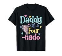 Daddy of A Fournado Funny Dad 4th Birthday Matching Family Camiseta