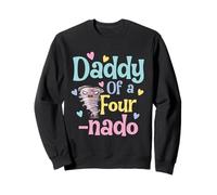 Daddy of A Fournado Funny Dad 4th Birthday Matching Family Sudadera