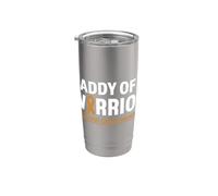 Daddy Of a Warrior Childhood Cancer Awareness Dad Men Vaso térmico de acero inoxidable de doble pared