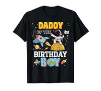 Daddy of The Birthday Astronaut Boy Space Theme Party Camiseta