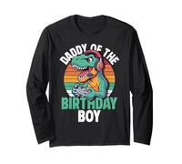 Daddy of The Birthday Boy Gaming T-Rex Cumpleaños a Juego Manga Larga