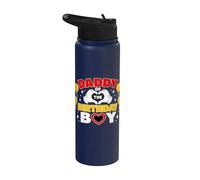 Daddy of The Birthday Boy Shirt Matching Dad Son Family Bday Stainless Steel Insulated Water Bottle