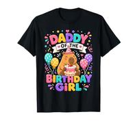 Daddy of The Birthday Girl Cute Capybara Family Party Camiseta
