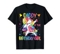 Daddy of The Birthday Girl Unicorn Family Matching Party Camiseta