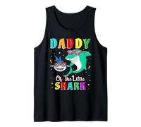 Daddy of The Little Shark Father Son Shark Birthday Party. Camiseta sin Mangas