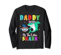 Daddy of The Little Shark Father Son Shark Birthday Party. Manga Larga
