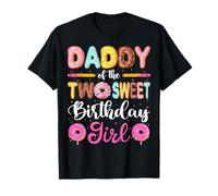 Daddy of The Two Sweet Birthday Girl Donut, Segundo cumpleaños Camiseta
