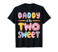 Daddy of The Two Sweet Donut 2º Cumpleaños Niño Niña Camiseta