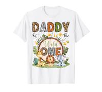Daddy Of The Wild One 1er Cumpleaños Niño Safari Jungle Camiseta