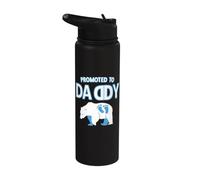 Daddy Promoted to Daddy for the Best Papa. Stainless Steel Insulated Water Bottle