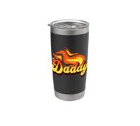 Daddy Retro Gay Bear Orgullo Llama Diseño Gráfico Vaso térmico de acero inoxidable de doble pared