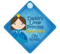Daddy 's Little Princess On Board de pizarra con coche New Baby Girl/niño regalo/Present dlp014