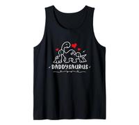 Daddy Saurus Hombres Día del Padre Dinosaurio Papá 2 Dos Niños Dino Camiseta sin Mangas