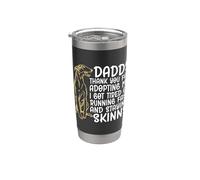 Daddy Thank You Loves Animal Rescue Shelter Greyhound Racing Vaso térmico de acero inoxidable de doble pared