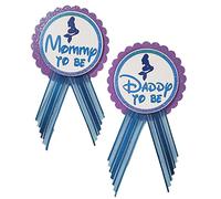 Daddy to Be & Mommy Pin Sirena Baby Shower Pin para llevar en Baby Shower, Purple & Turquoise Pin, It's a Girl, Baby Sprinkle
