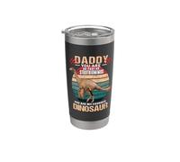 Daddy You Are As Fast As Struthiomimus Dinosaur Fathers Day Vaso térmico de acero inoxidable de doble pared