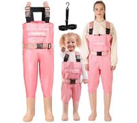 DaddyGoFish Vadeadores de Pecho para niños y Adultos, vadeadores de Pesca y Caza con Bolsillo y Colgador de vadeador