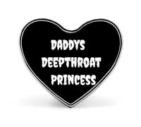 Daddys - Broche de garganta profunda con forma de corazón de princesa, alfileres de solapa para corbata, accesorios de vestido, boda, cumpleaños, para hombres y mujeres, Love form, Metal