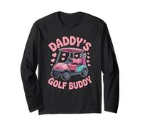 Daddy's Golf Buddy Cute Family Golfer Sport Fan Tee Matching Manga Larga
