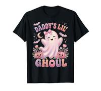 Daddy'S Lil' Ghoul Funny Pastel Pink Ghost Halloween Graphic Camiseta gráfica económica